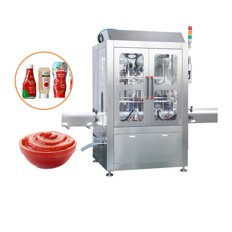 Automatic PET Plastic Bottle Glass Jar Tomato Paste Chili Sauce Filling Equipment